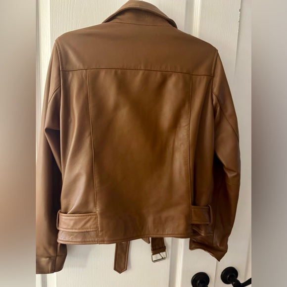 Quince 100% Leather Motorcycle Jacket – Cognac – Size Large - Picture 5 of 6